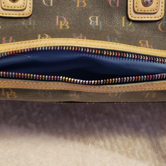 Dooney & Bourke Black Multicolor Monogram Shoulder Bag - Picture 7 of 7